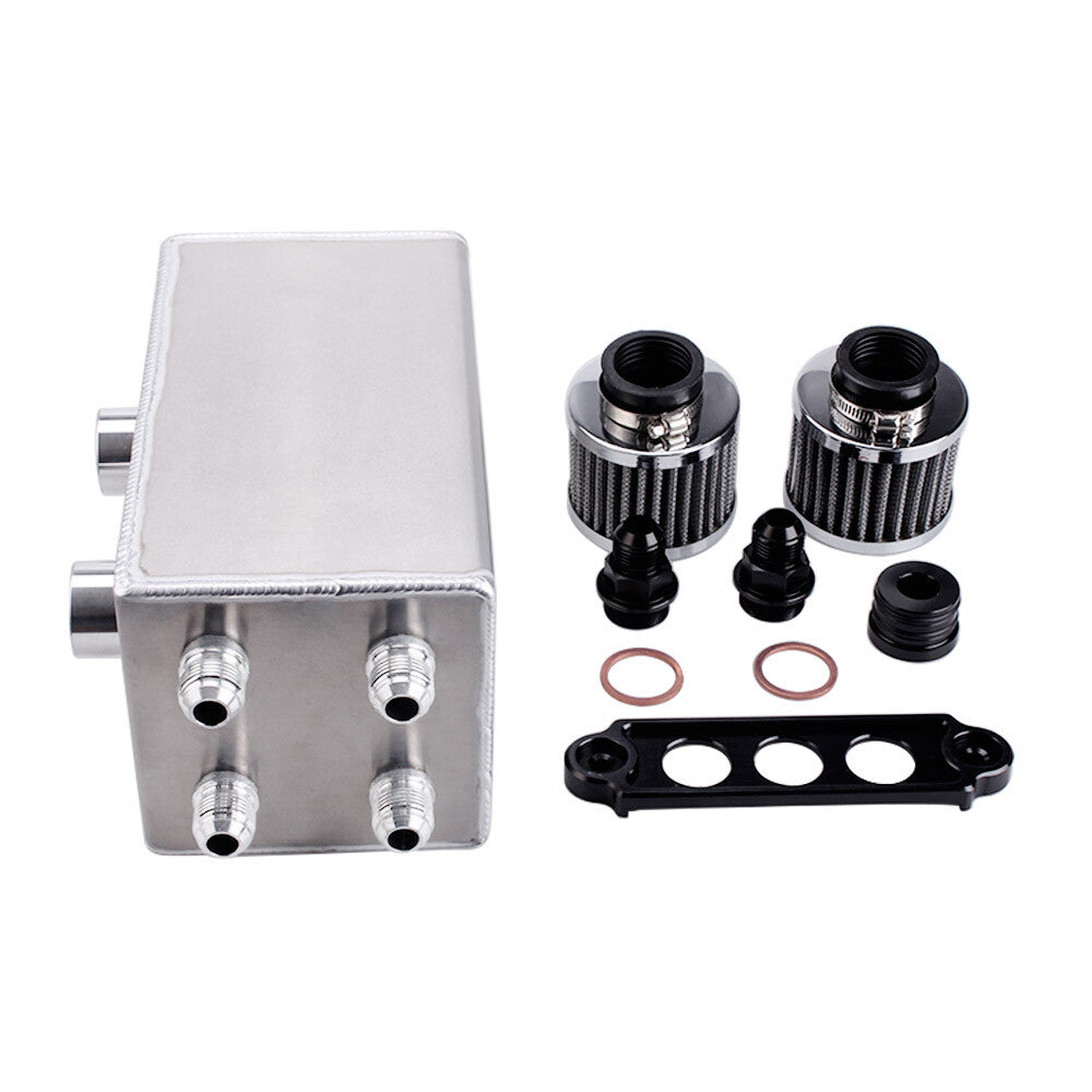 Silver Pro Series Oil Catch Can For Integra 4 Port 10AN