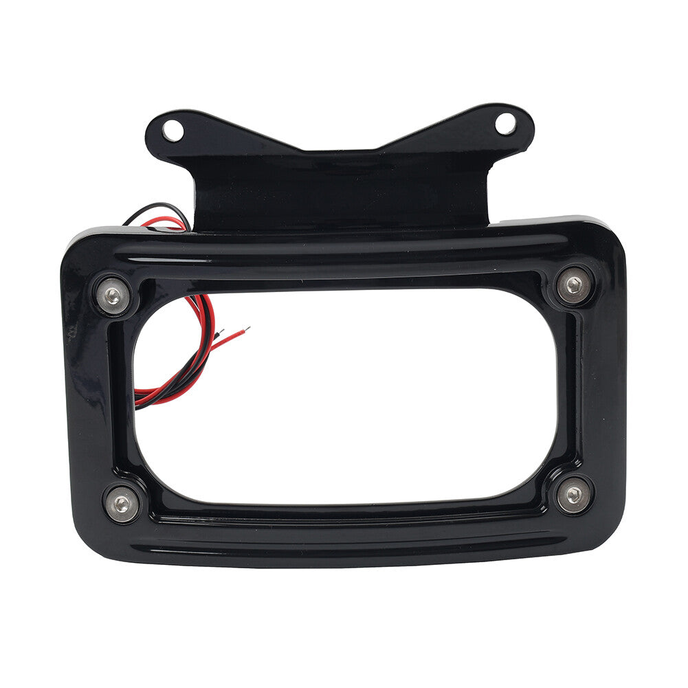 Rear Curved License Plate Frame W/Light for Harley Touring Road Glide FLTRX