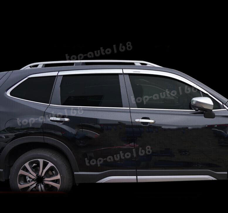 for Subaru Forester 2019-2024 silver Window Visors Sun Rain Guard Vent Deflector