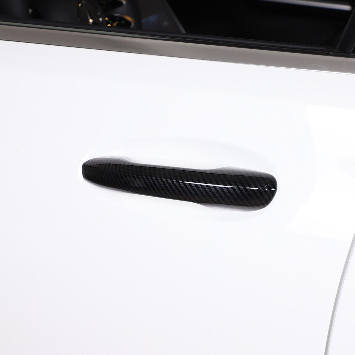 for Mercedes-Benz C Class W206 2022+ABS Carbon Fiber Side Door Handle Panel Trim
