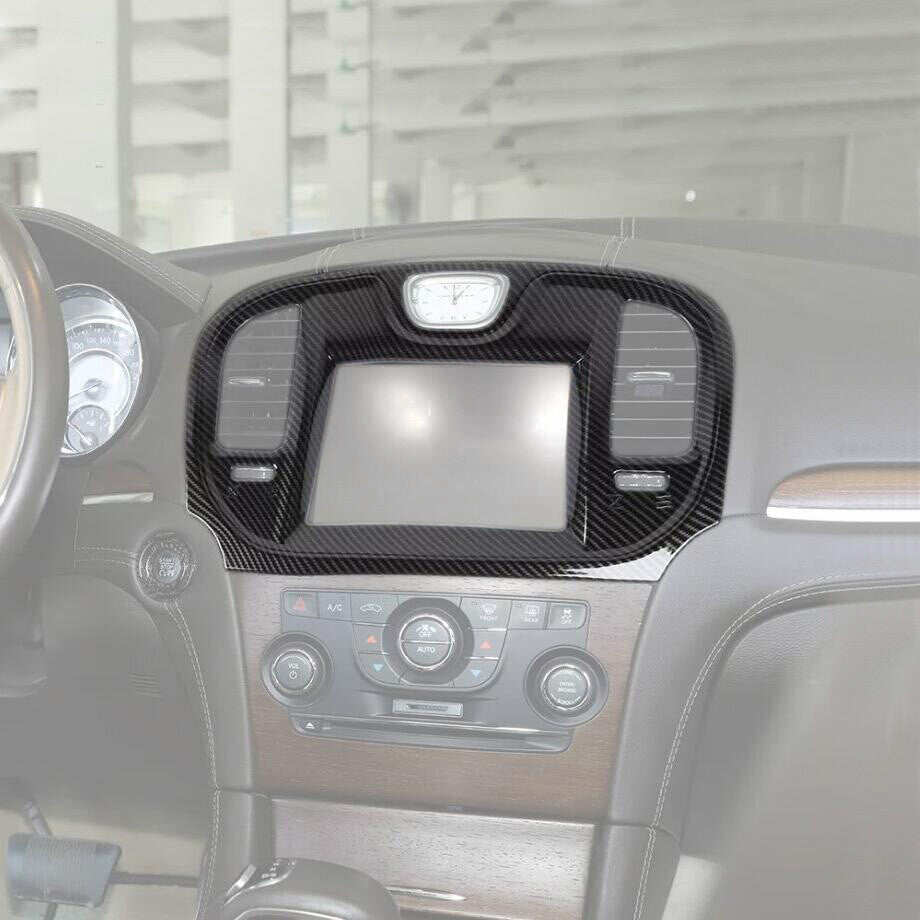 For 2015-2023 for Chrysler 300 ABS Carbon Central Control GPS Navigation Cover Trim