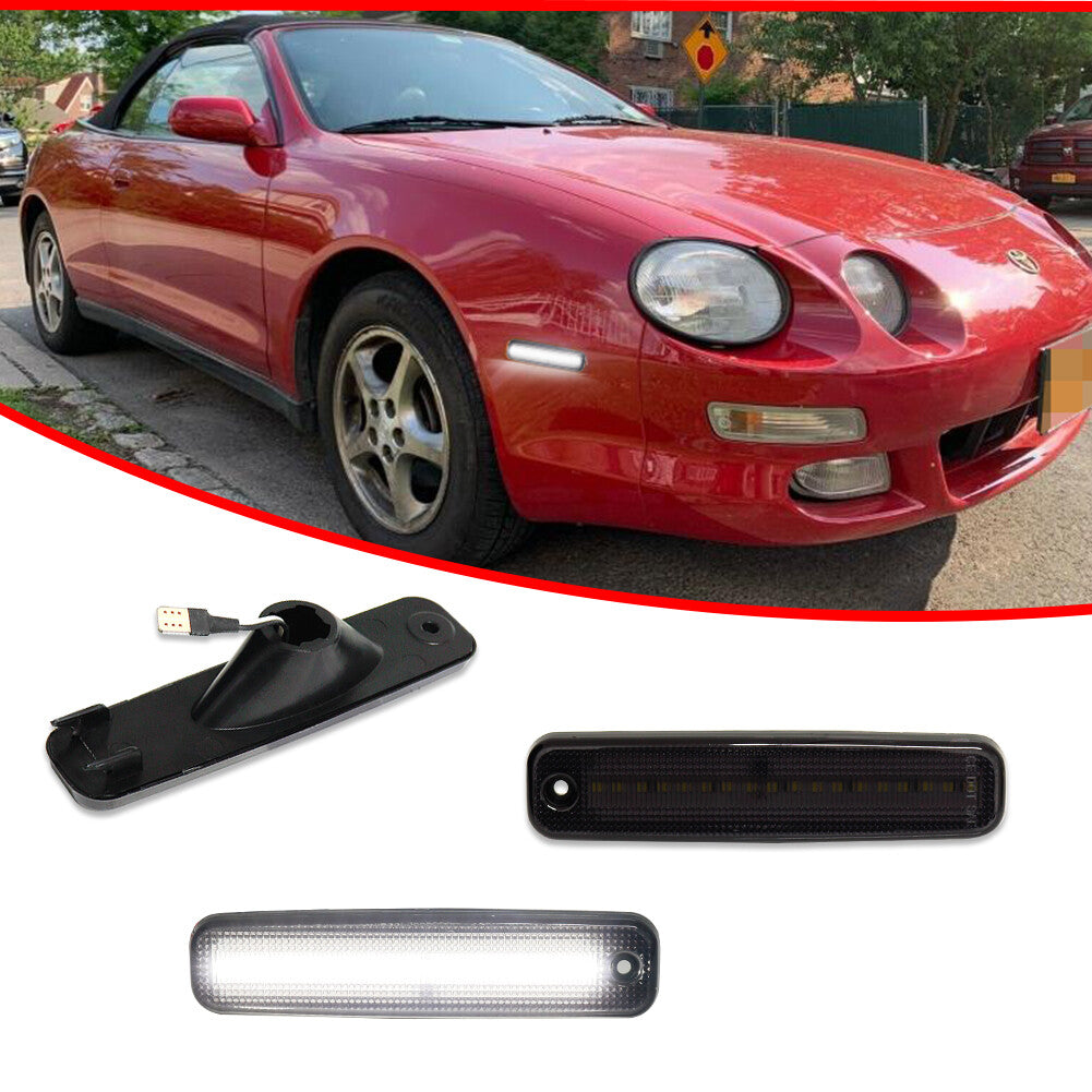 Suitable for 1994-1999 Celica smoked white front corner side marker parking lights- v