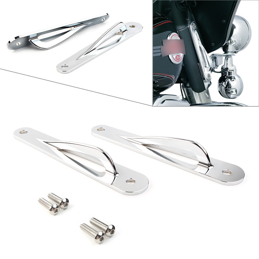 Chrome Custom Tie-Down Brackets Teardrop Fits for Harley Touring Ultra Limited