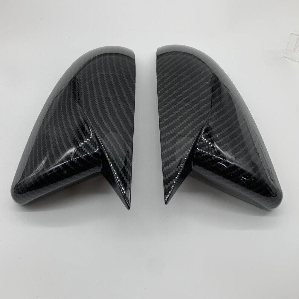Carbon Fiber Horn Side Rear View Mirror Cover Trim Cap for Kia Optima K5 16-20