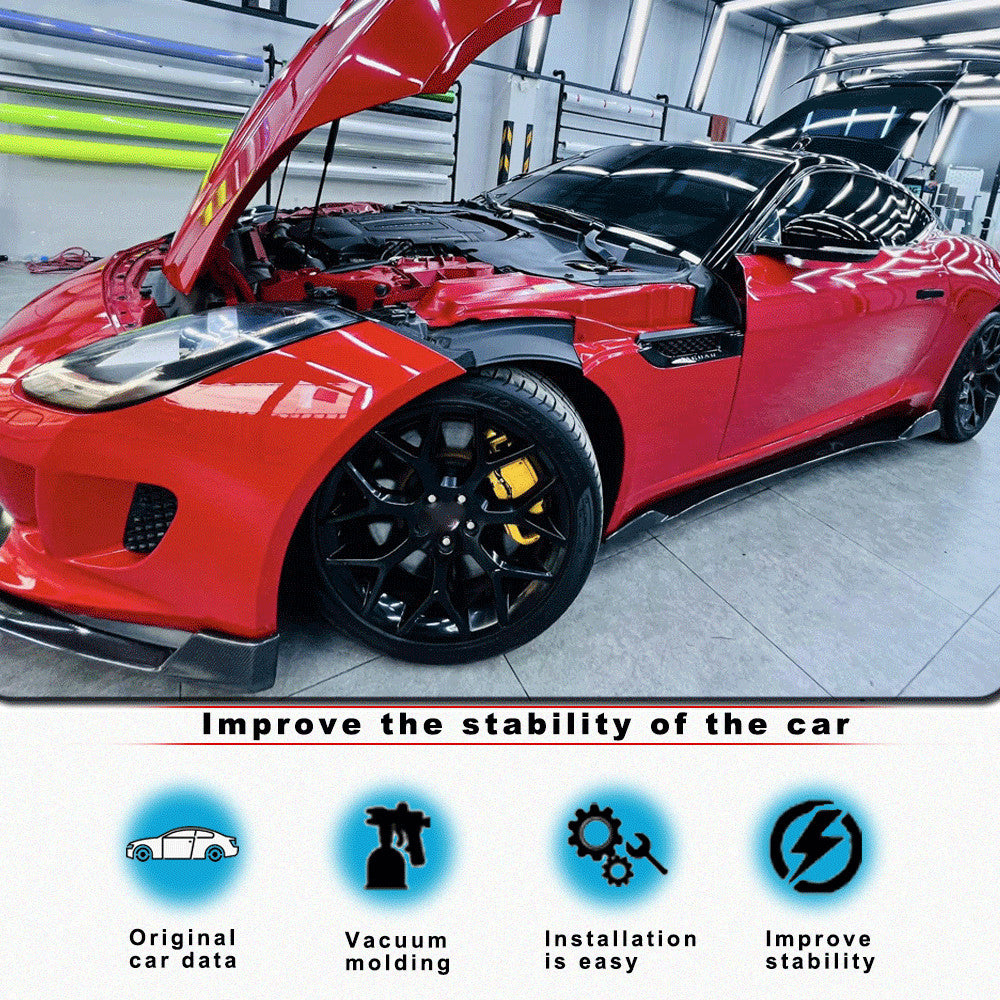 Fit for Jaguar for F-Type 2014-2024 REAL Carbon Side Skirts Bumper Extension Spoiler