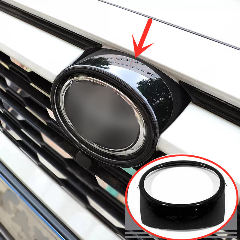 1X Glossy Black Front Grille Mesh Emblem Badge Frame Cover for Toyota Rav4 19-23