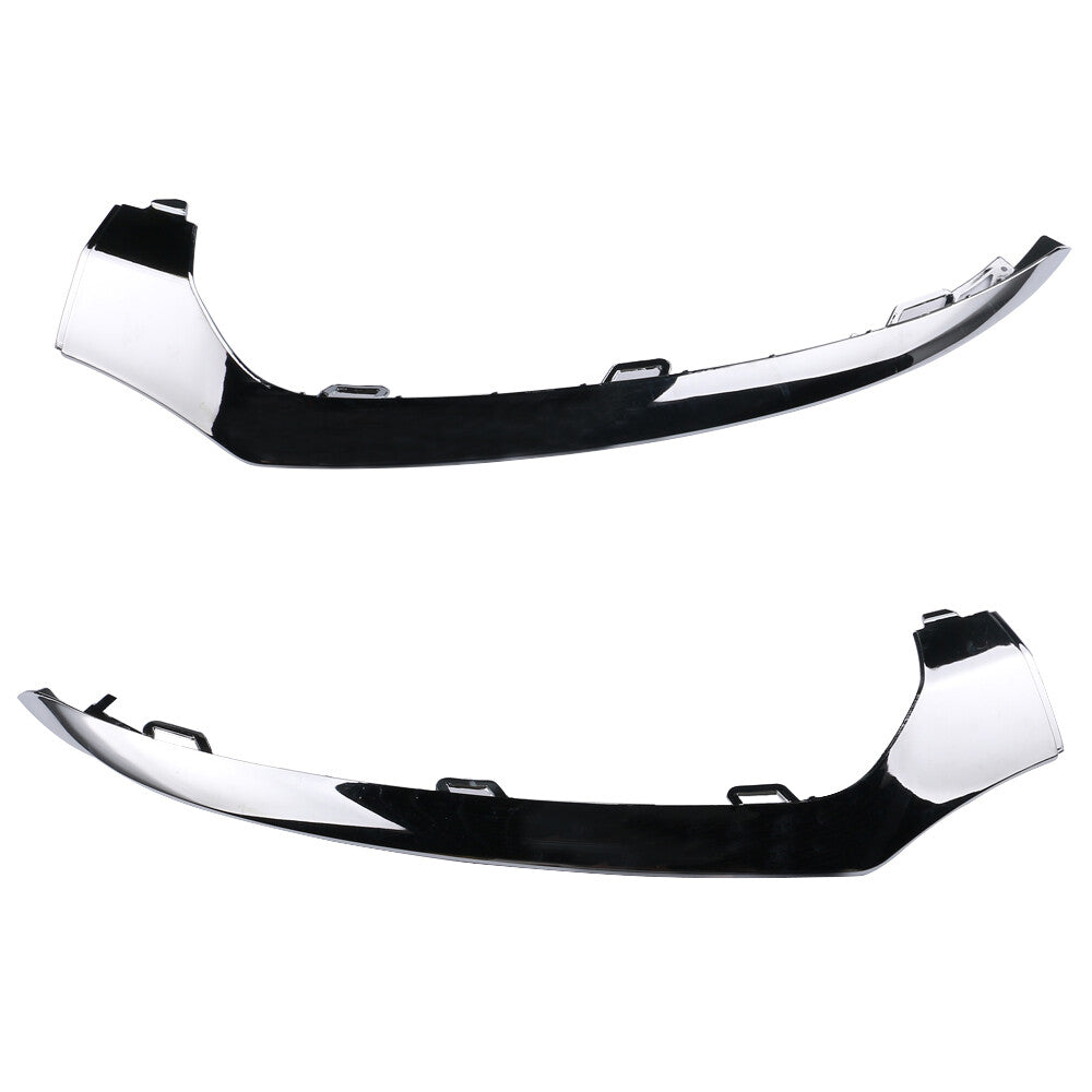 Pair Front Bumper Lower Molding Trim Chrome for Mercedes C300 C63 AMG 2015 2016