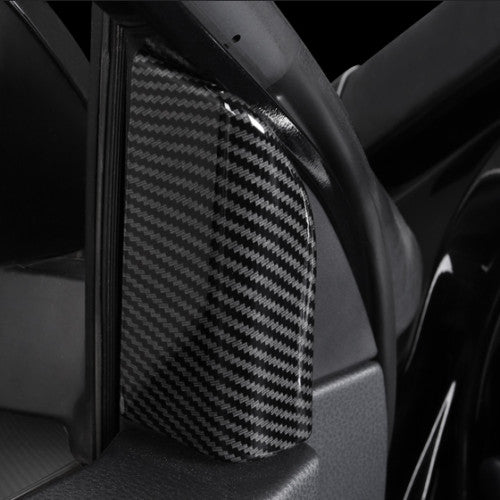 Carbon Fiber Front Triangle A Pillar Cover Trim for Toyota Highlander 2014-2019