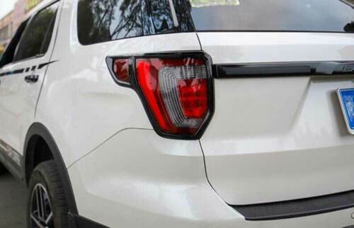 2P Gloss Black Cover Trim Sports Rear Tail Light Lamp for Ford Explorer 16-2019