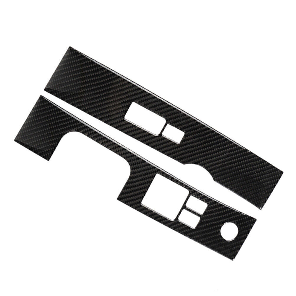 Interior Window Lift Switch Panel Cover Trim Carbon Fiber Fit for Nissan 350Z 06-09 Q