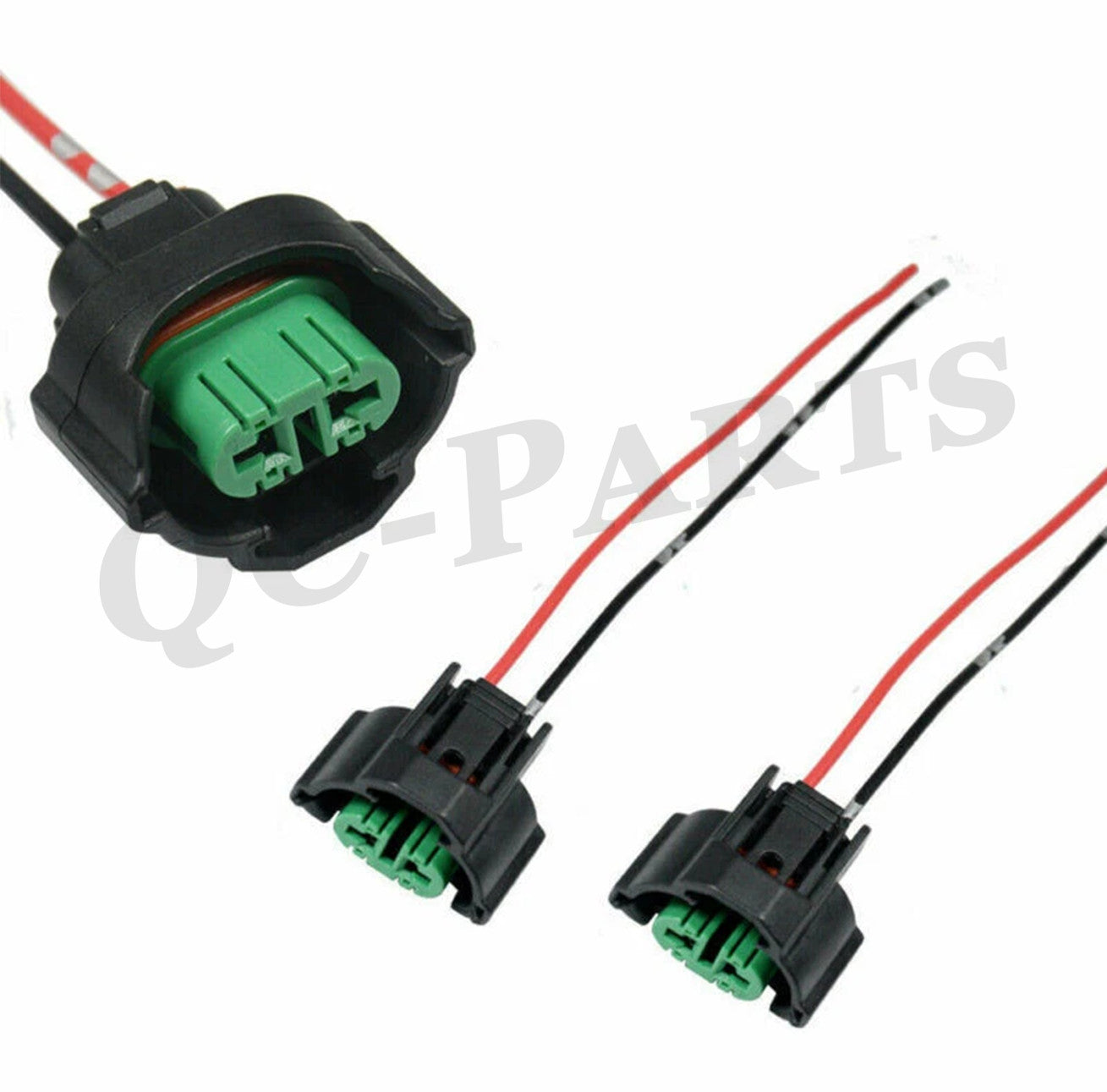 2-piece H11 H8 female connector adapter wire harness socket plug for car fog lights