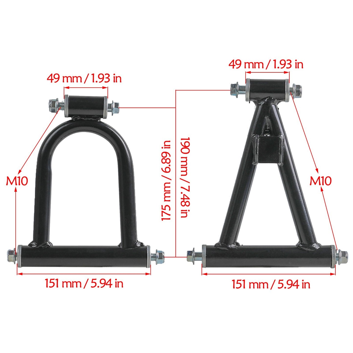 All-terrain vehicle, four-wheel off-road vehicle, go-kart, suspension, shock absorber, swing arm, upper and lower A-arm, steering kit