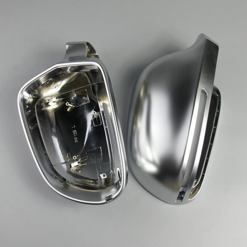 Matt Chrome Mirror Cover Rearview Side Mirror Cap for Audi A4 B8 A6 C6 A5
