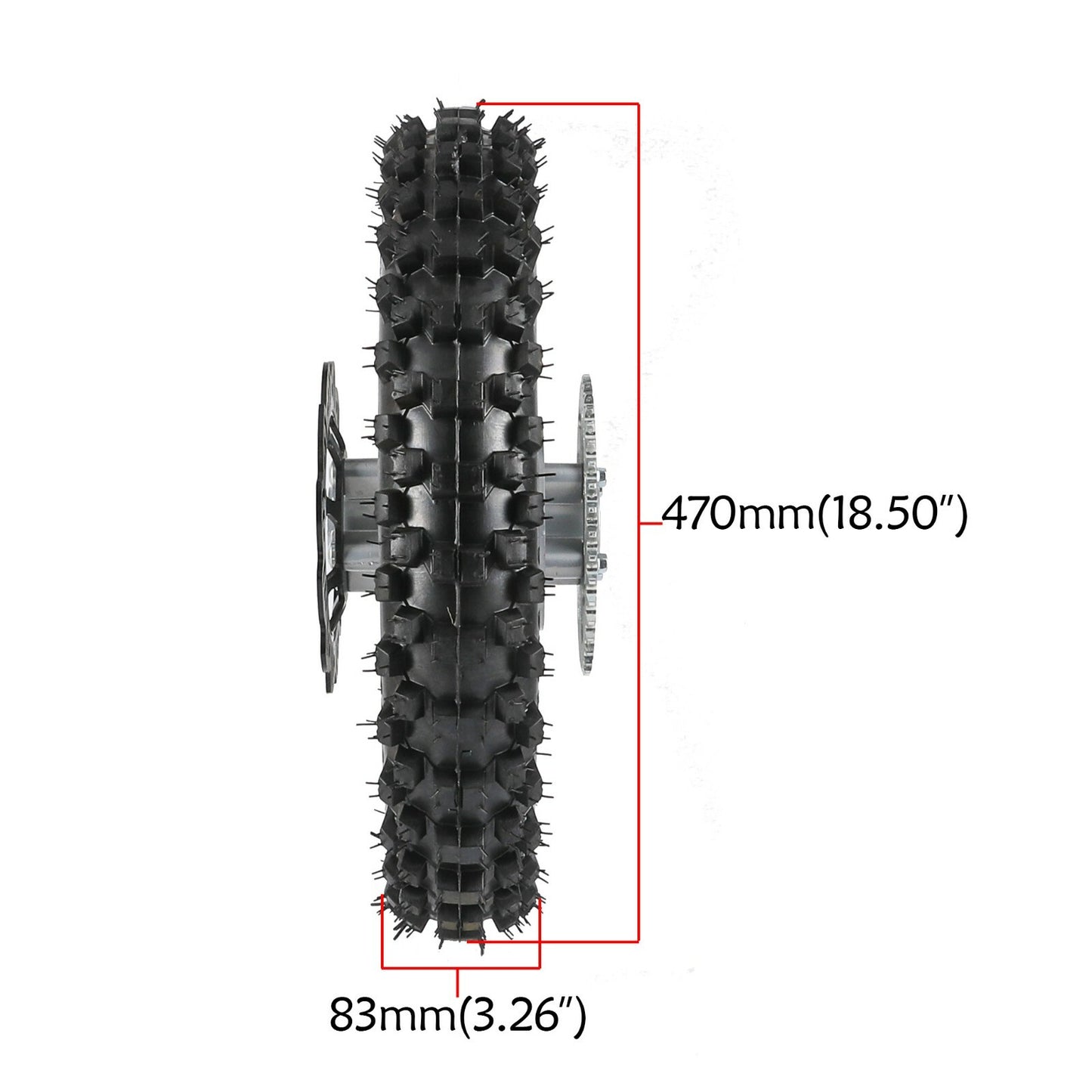 12-inch rear wheel, 80/100-12 tire, rim assembly, swingarm kit, pit bike CRF70 110cc 125