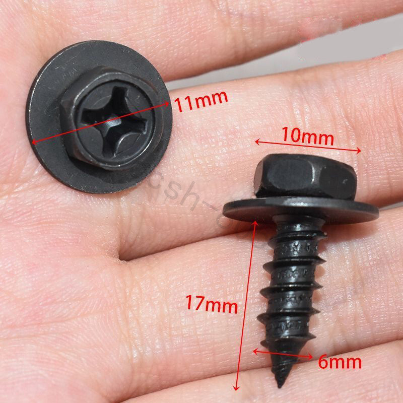 5 Sets Car Bumper Trim Nylon Nut Screw Grommet Clips for Toyota
