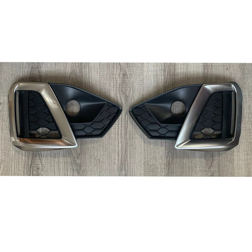 A Pair Fog Light Cover Fog Lamp Grilles Cover for Audi A4/S4 2020 - 2023 Silver