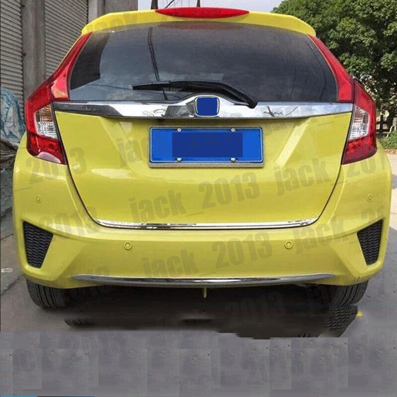 for Honda fit JAZZ 2014-2019 STAINLESS REAR TRUNK TAIL GATE DOOR LID COVER TRIM