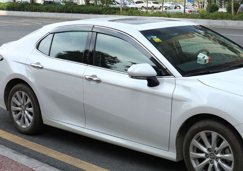 for Toyota for Camry 2018-2023 Acrylic Chrome Window Visor Sun Rain Guard Vent Shade