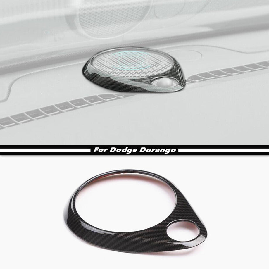 Carbon fiber dashboard center speaker ring trim suitable for 2011-2024 for Dodge Durango