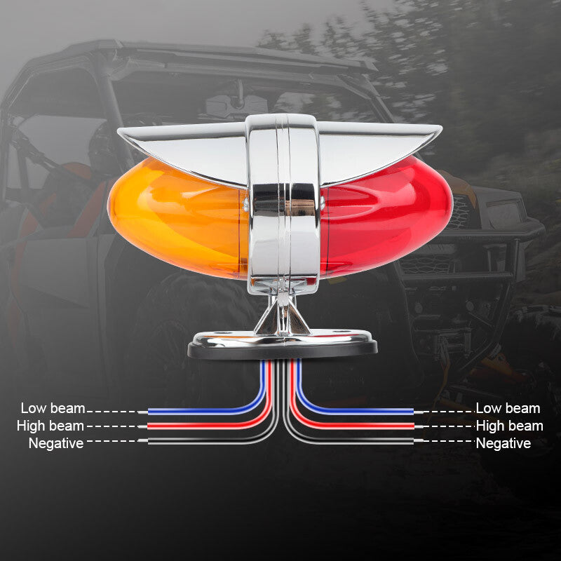 2pcs Double-Faced LED Pedestal Truck Trailer Side Markers Turn Signal Lights