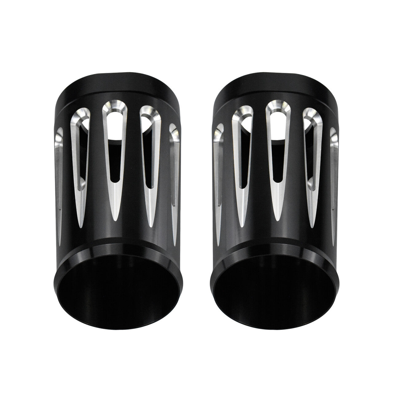 CNC Fork Boot Slider Cover Cow Bell for Harley Touring Road Electra Glide 80-23