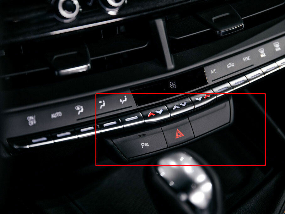 For 2020-24 for Cadillac CT4 Carbon Fiber Steel Emergency Light Switch Cover Trim 1X