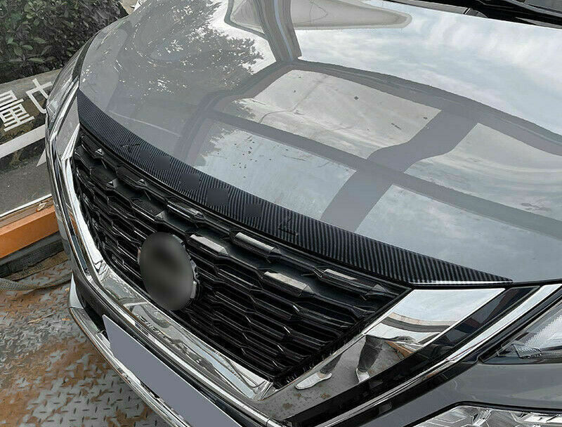 for Nissan Rogue X-Trail 2021-2023 Carbon ABS Car Front Engine Hood Grille Cover