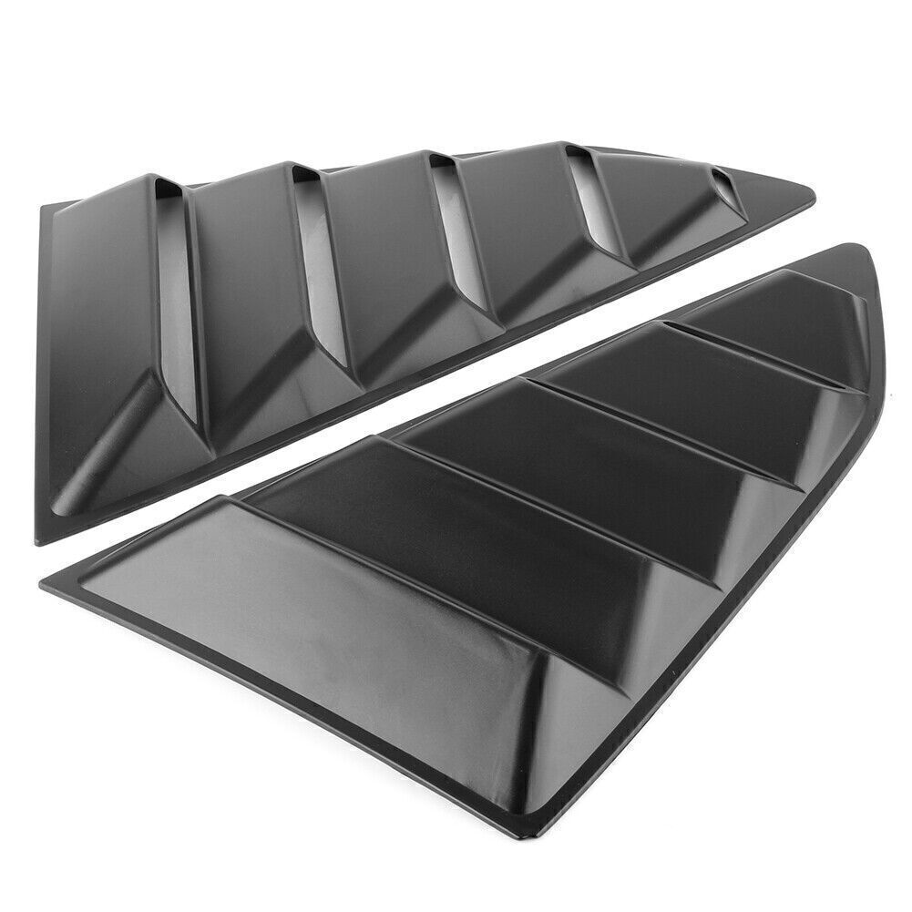 Louver Cover Vents Side Window 1/4 Quarter Matt Black Fit for Chevy Camaro 2016-2018