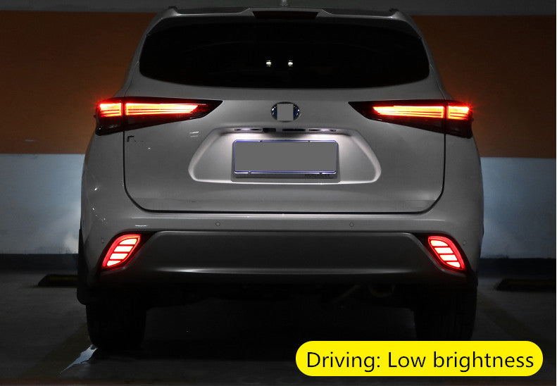 for Toyota Highlander 2020-2024 LED Rear Fog Light Tail Bumper Light Sets Cover