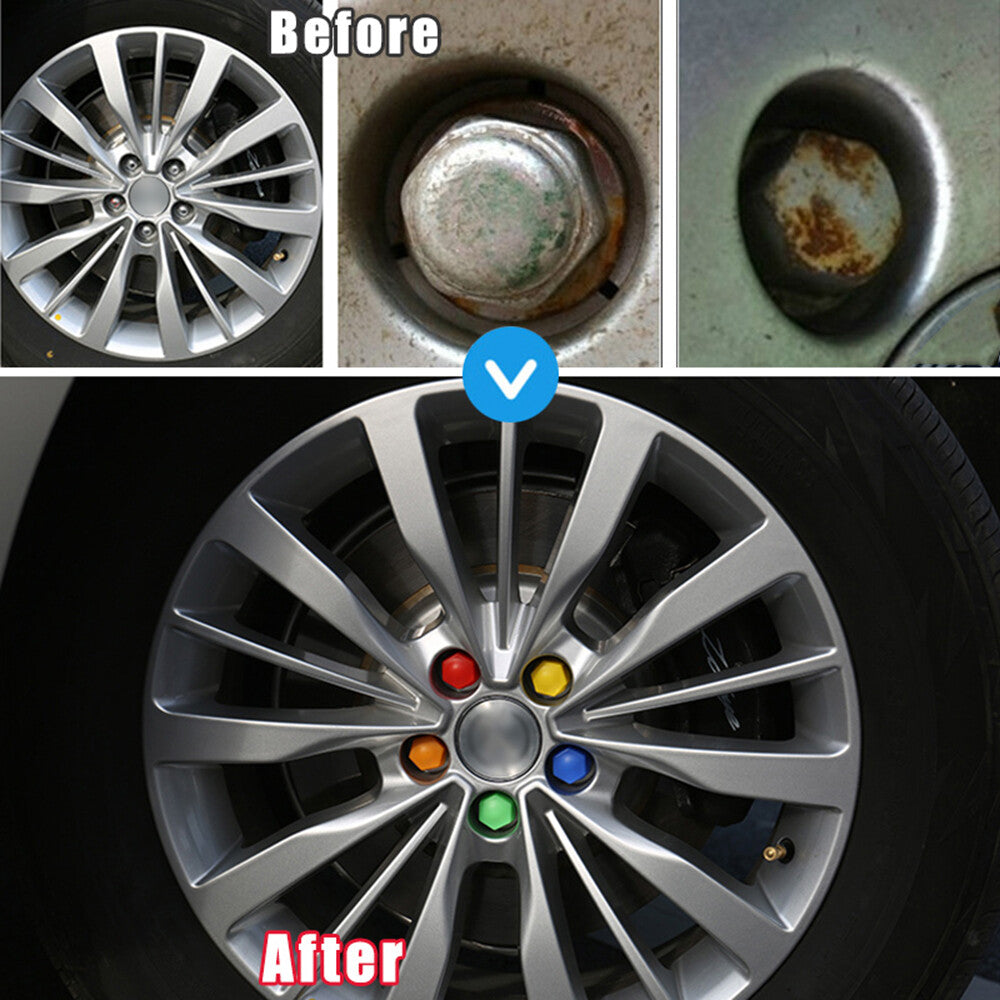 20PCS Car Wheel Lug Nut Cover 17mm Bolt Protector Hub Screw Caps With Tool Q