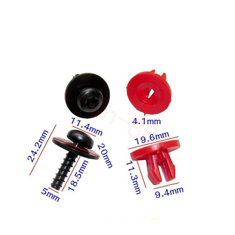 5 Sets Car Engine Splash Shield Guard Undertray Cover Screw Nut Universal Q