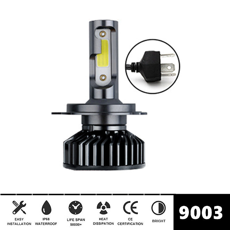 2Pcs 9003 H4 LED Headlight Bulbs Kit Beam Super Bright White