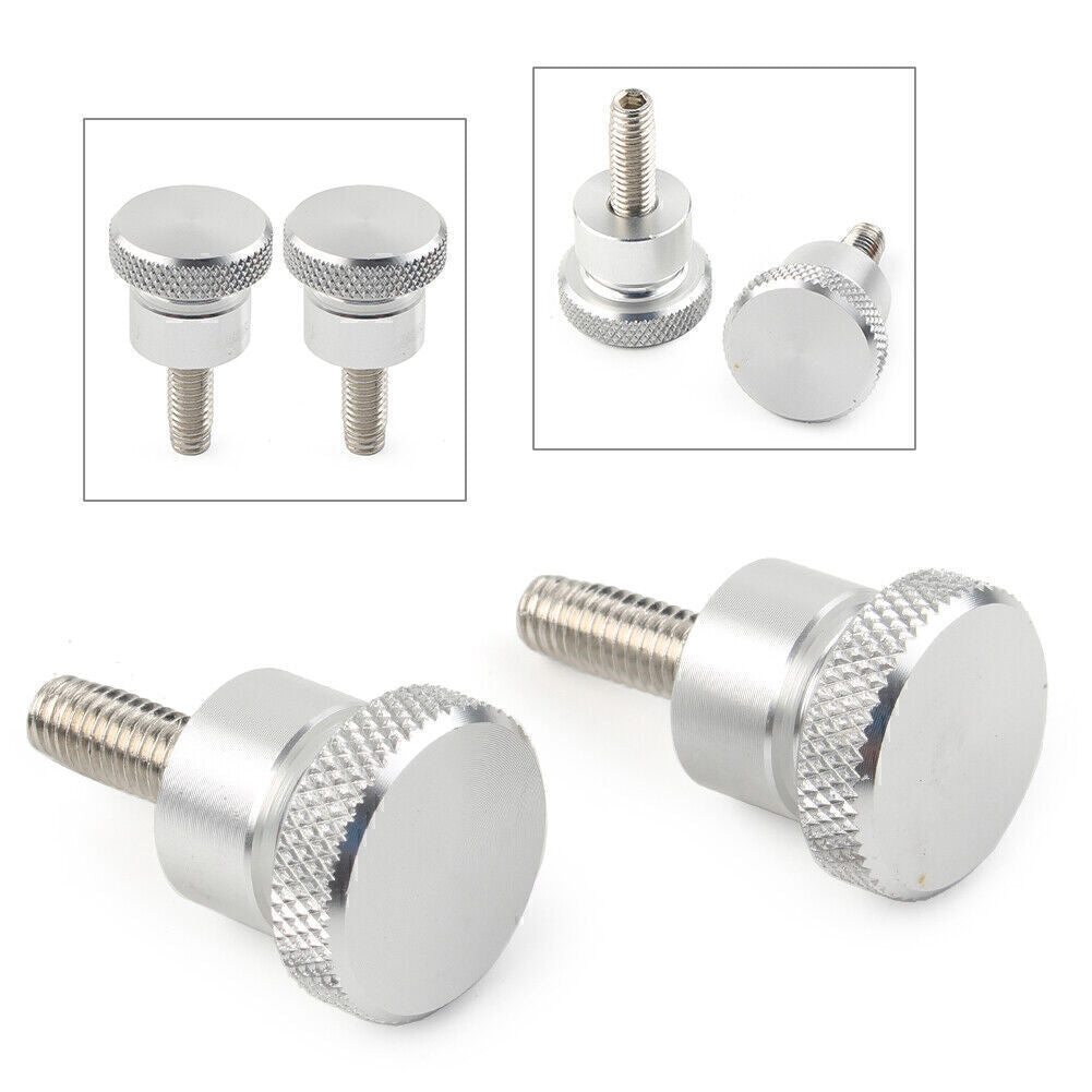 2x Tool for Seat Bolt Short Screw For Scrambler 865 06-15 Thruxton 865 04-15 Silver