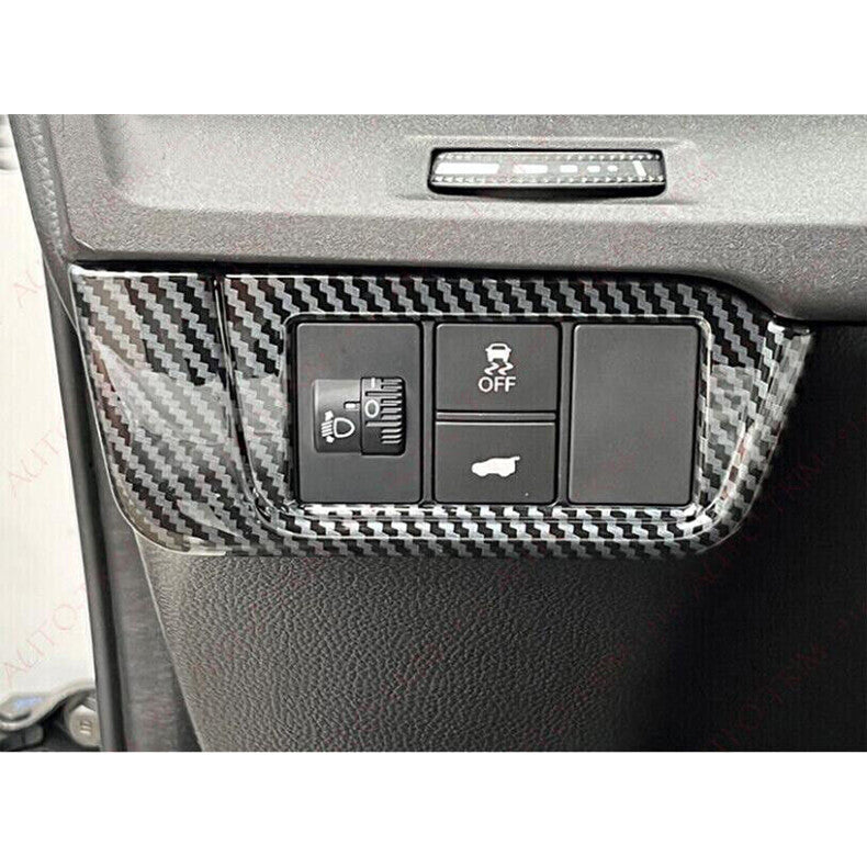 for Honda CR-V 2023-2024 Carbon Fiber Headlight Switch Button Cover Trim Frame