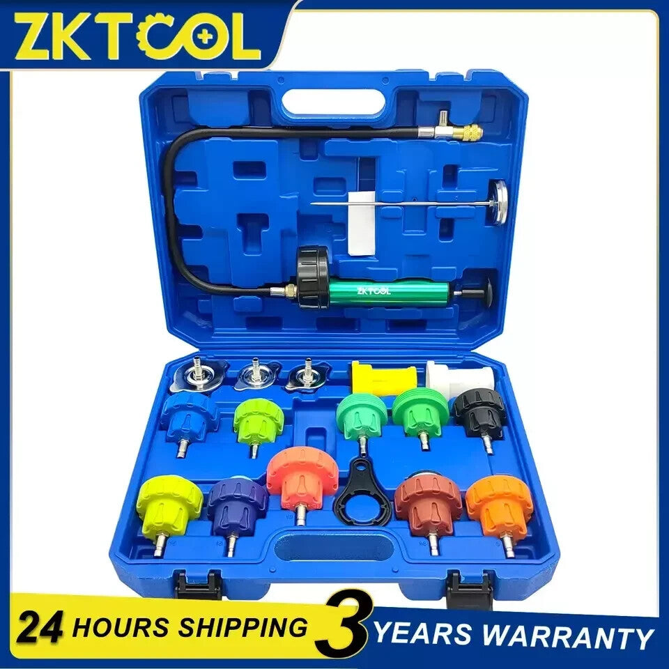 Radiator Cooling System Pressure Tester Coolant Purge Refill Vacuum Kit