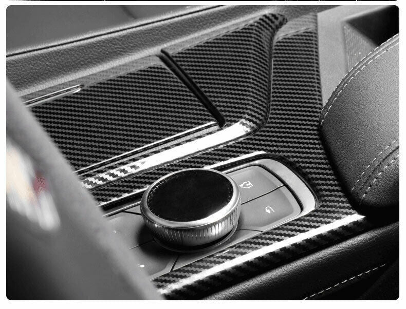 Central Console Gear Shift Panel Trim Carbon Fiber Look for Cadillac CT5 2020-24