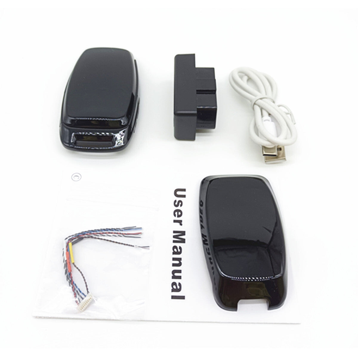 Digital intelligent remote control car key with high-definition LCD touch screen, scratch-resistant, suitable for one-touch operation.