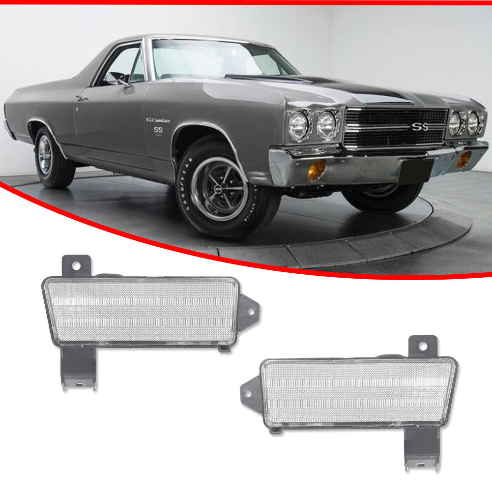Suitable for 1970 Chevelle&El Camino front lower fender transparent marker light lens- v