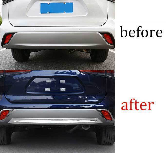 2020-24 ABS Rear Bumper Protector Lower Strip 1PCS for Toyota Highlander Chrome