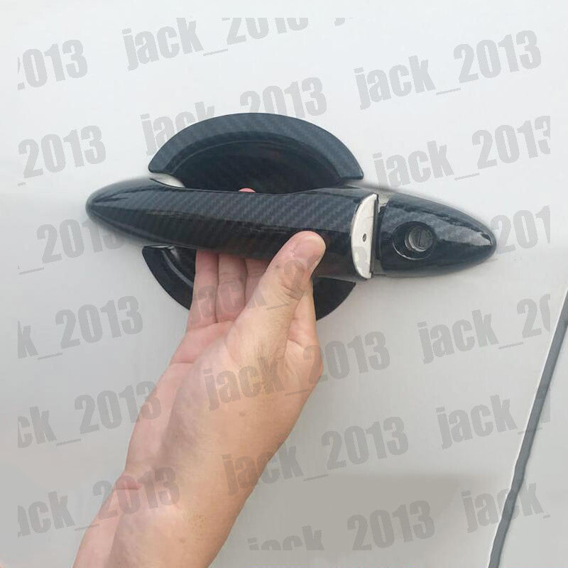 for Kia Forte K3 2014-2018 Carbon Fiber ABS Car Side Door Handle Cover Trim 8pcs
