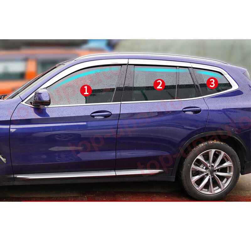 for BMW X3 2018-2024 silver Window Wind Visors Sun Rain Guard Vent Deflectors