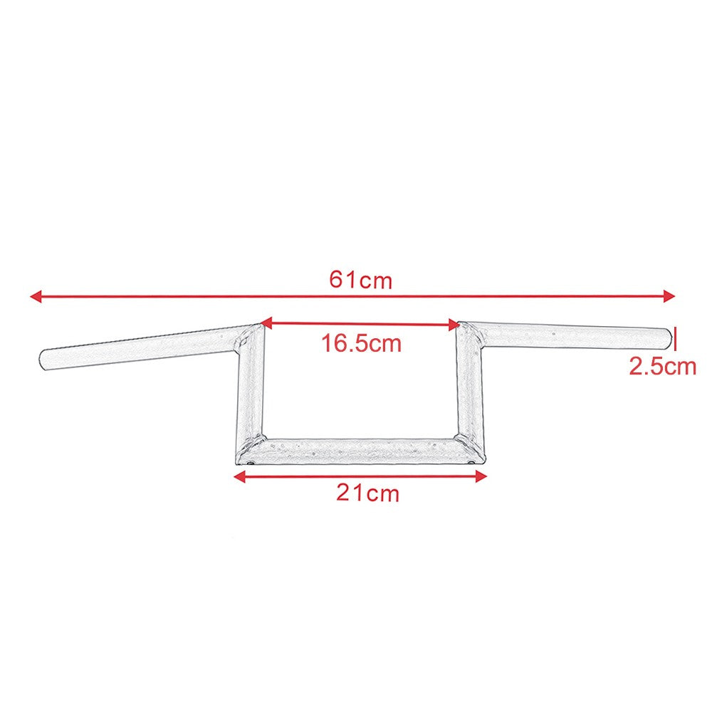 1 25mm Motorcycle Z Drag Bar Pullback Black Handlebar for Honda for Harley for Suzuki Q
