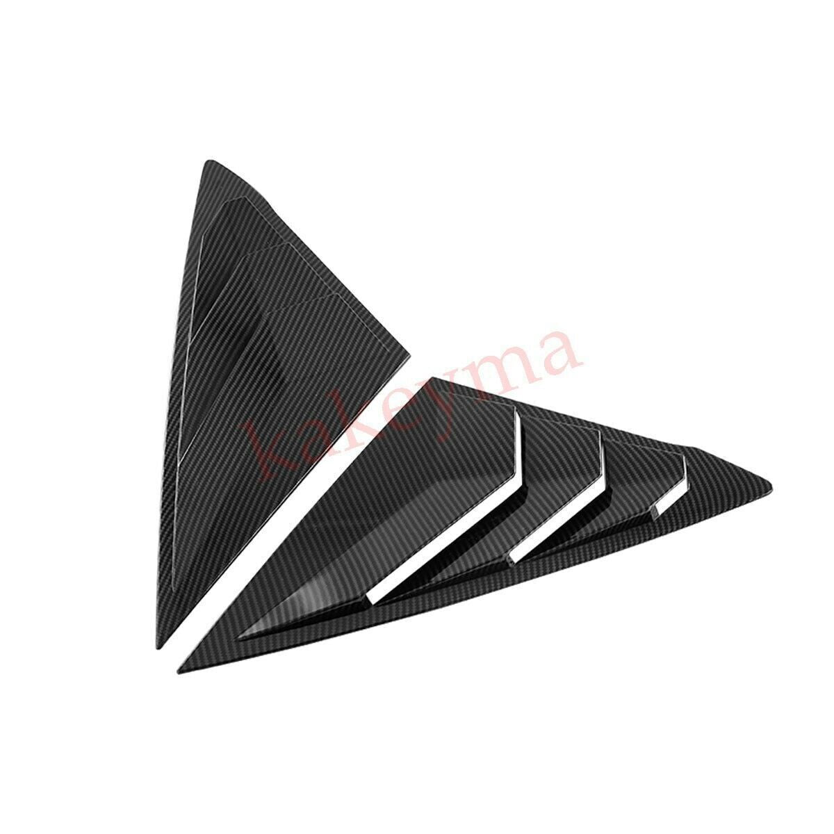 2X For 22-2024 for Honda for Civic 11th Sedan Rear Side Window Louver Shutter Cover Trim