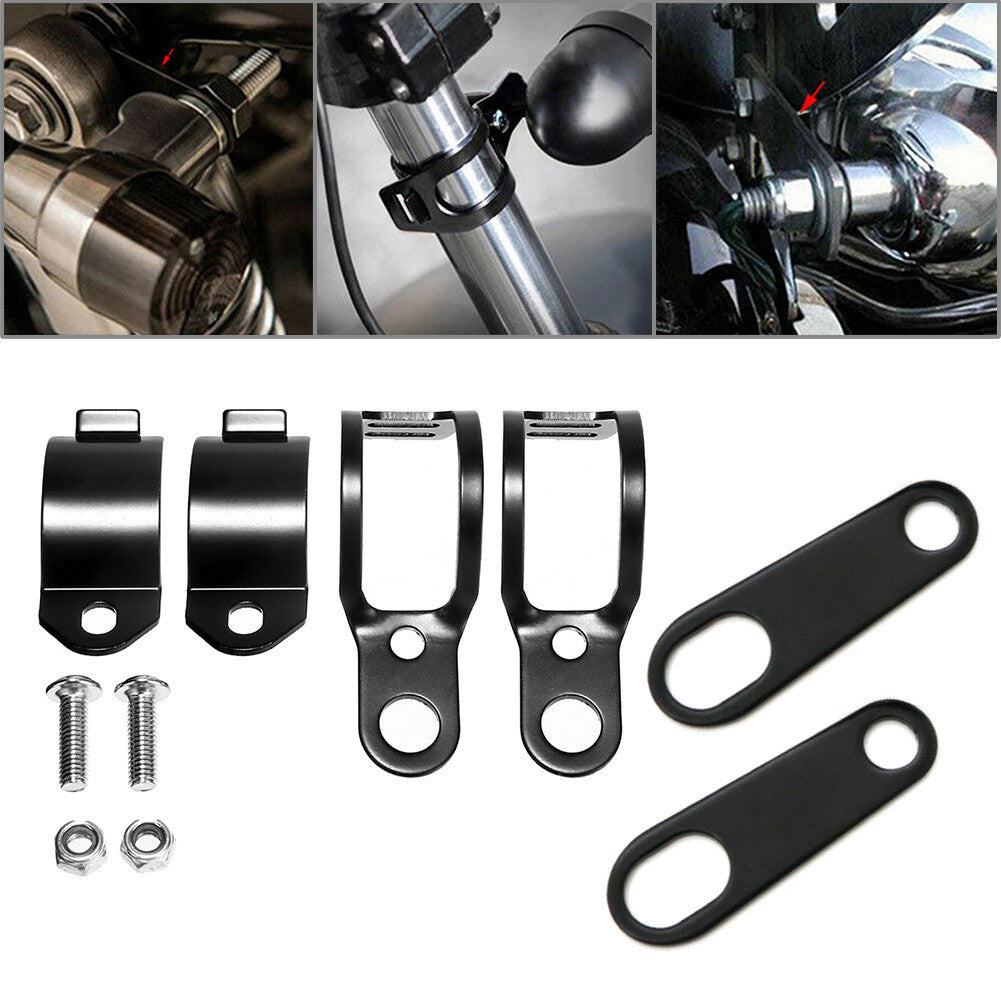 For Cafe Racer Motorcycle Turn Signal Relocater Holder Fork Clamps Shock Bracket
