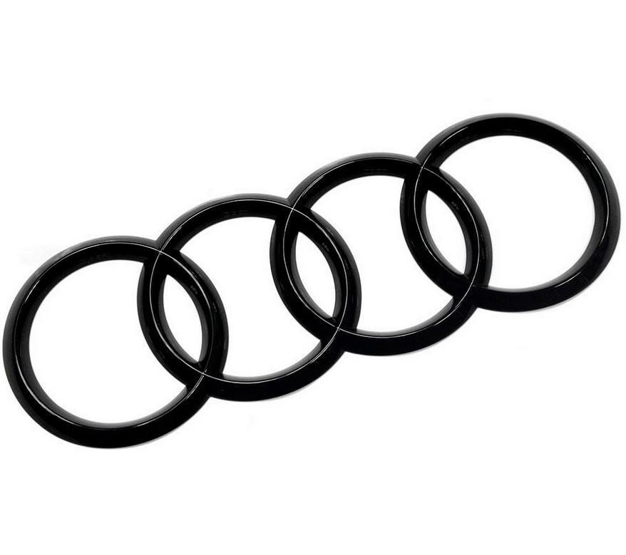 Fits for Audi rear badge ring boot Trunk badge sticker gloss black 216mm x 76mm