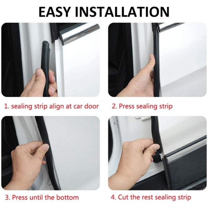 16.4ft Car Door Rubber Seal Strip Trim Seal with Side Bulb Car Weather Stripping