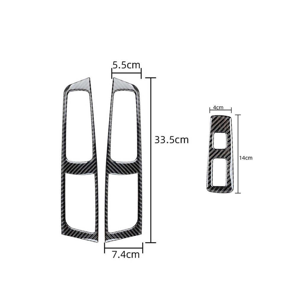 4Pcs Red Carbon Fiber Door Bowl Cover Trim for Alfa Romeo Giulia 2017-2019 v