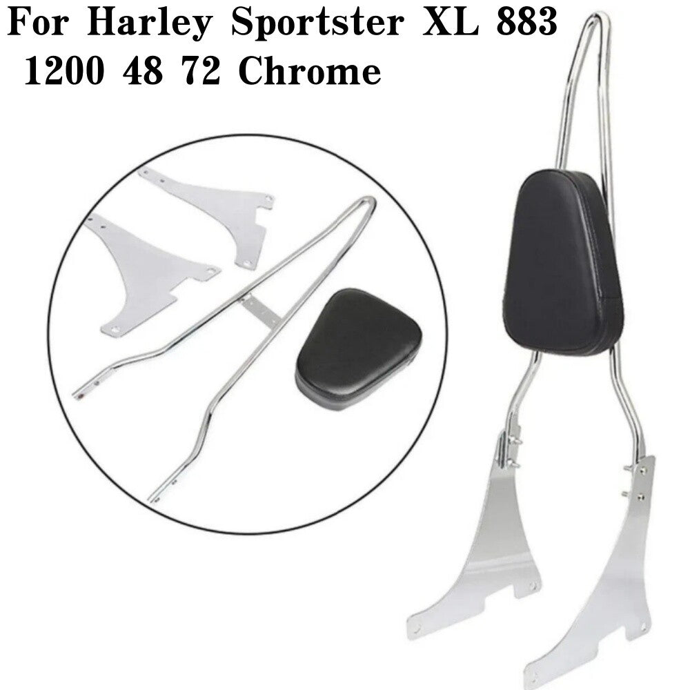 Suitable for Harley Sportster 1200 883 passenger backrest cushion Sissy bar cushion chrome