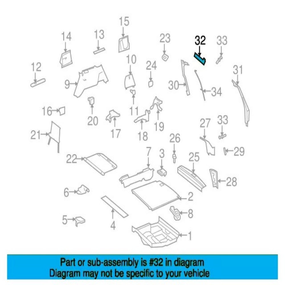 Roof Opening Trim Panel for Mercedes M-Class W164 05-11