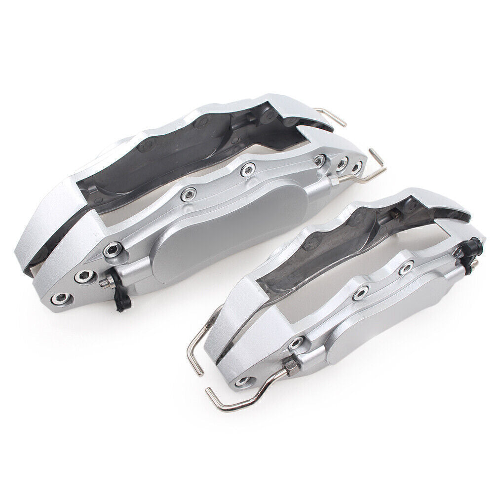 4x Silver Metal 3D Universal Style Brake Caliper Cover front&rear Q